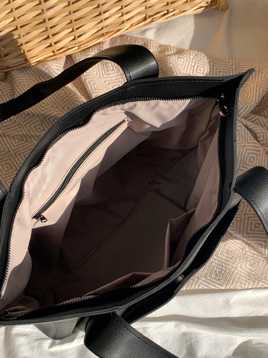 Сумка-шопер РІАННА чорна LEMAN LM3041-5