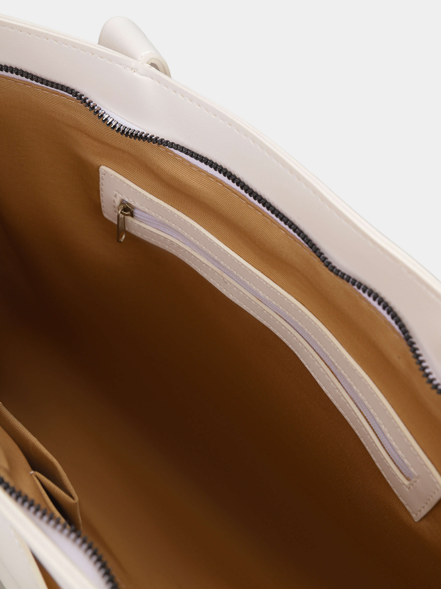 Сумка-шопер РІАННА біла LEMAN LM3041-6