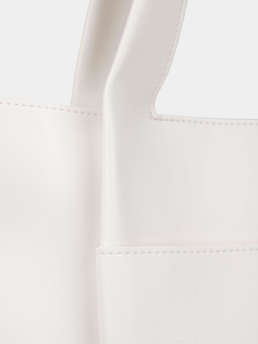 Сумка-шопер РІАННА біла LEMAN LM3041-6