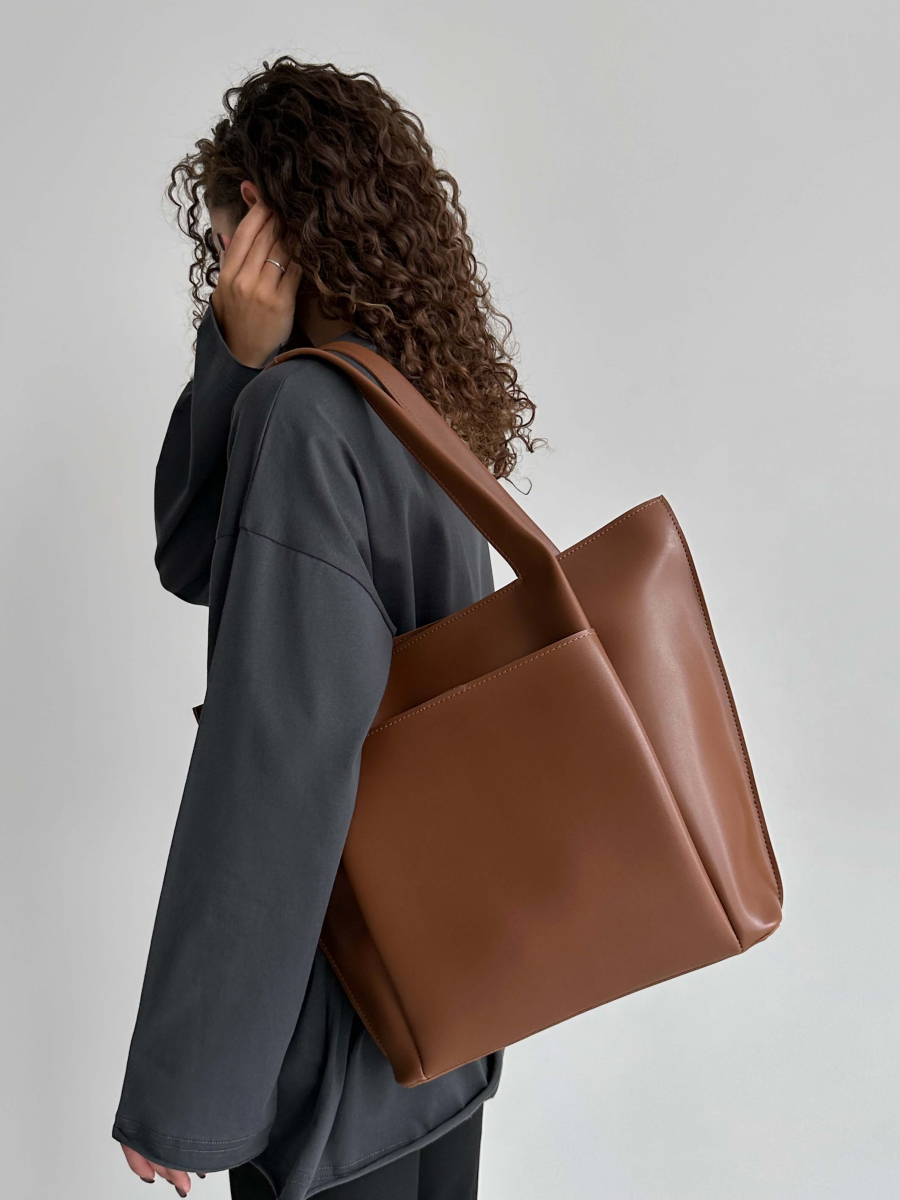 Сумка-шопер РІАННА теракотова LEMAN LM3041-9