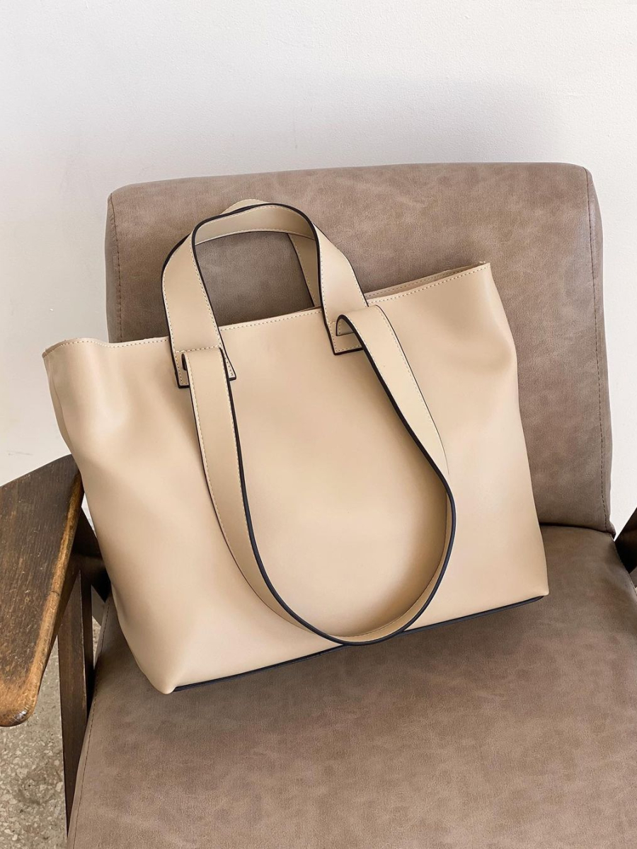 Містка сумка-шопер МЕГАН бежева LEMAN LM4343-2