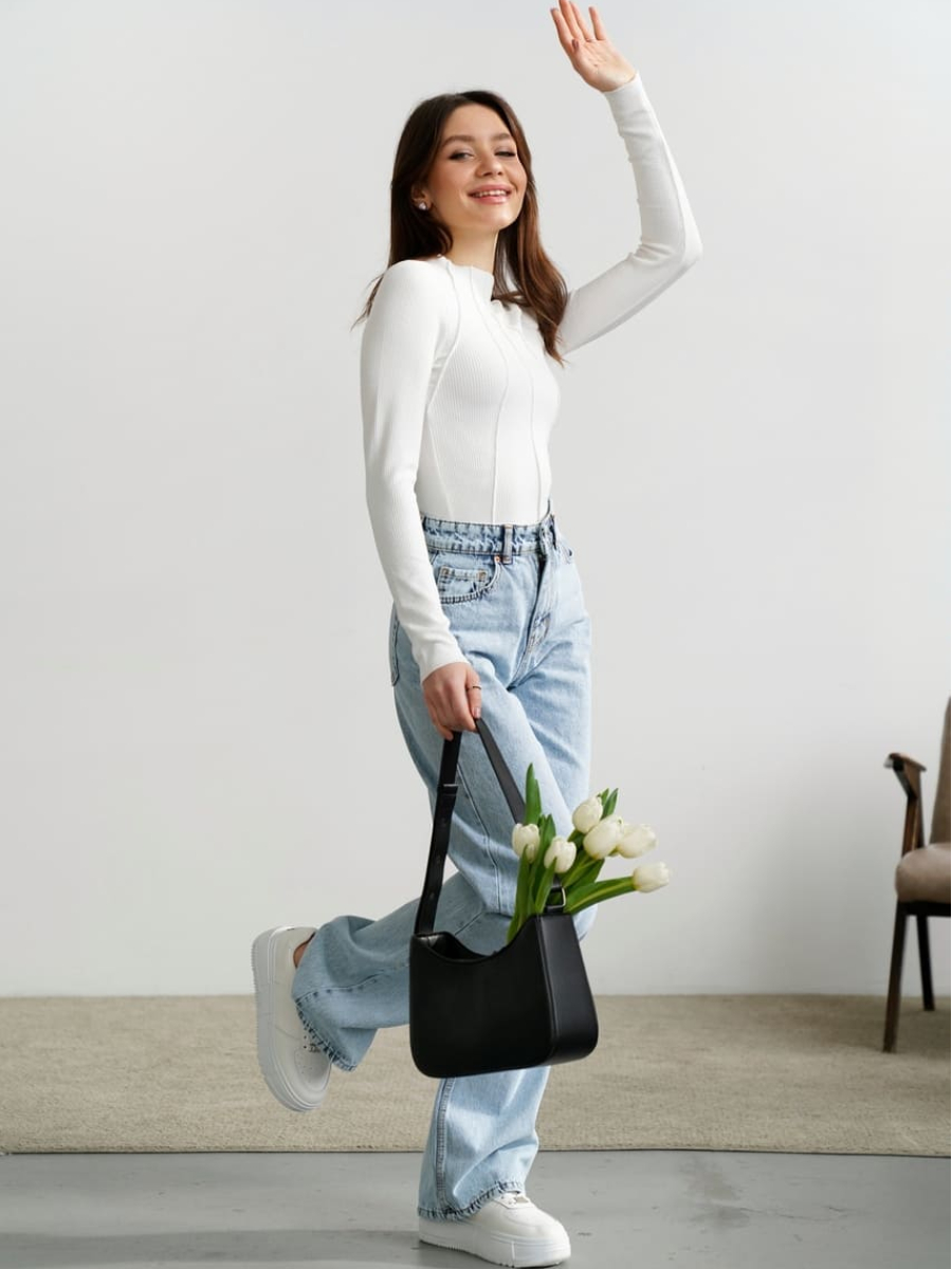 Клатч-багет ДЖЕСІКА чорний LEMAN LM4399-1