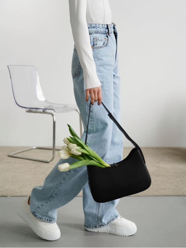 Клатч-багет ДЖЕСІКА чорний LEMAN LM4399-1