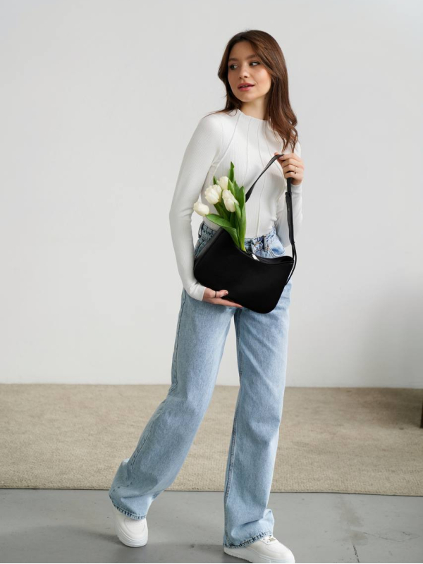 Клатч-багет ДЖЕСІКА чорний LEMAN LM4399-1