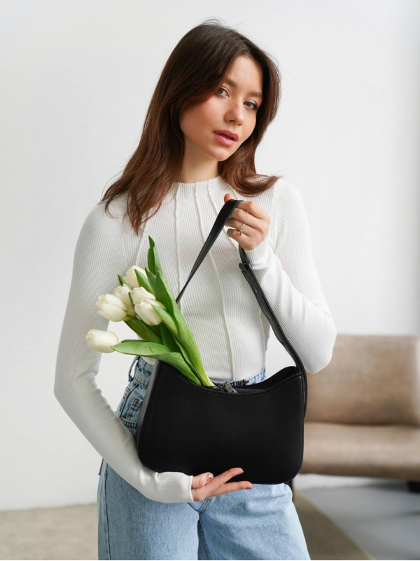 Клатч-багет ДЖЕСІКА чорний LEMAN LM4399-1