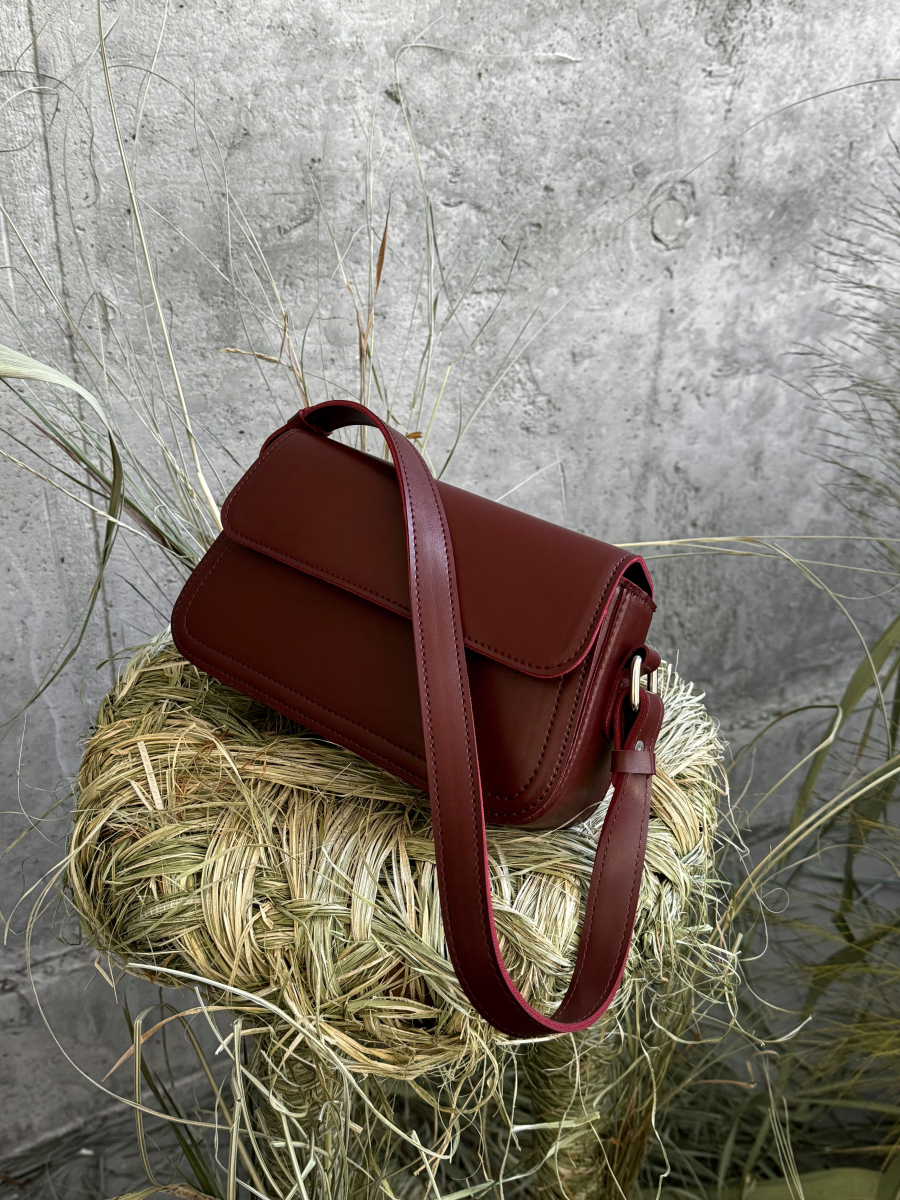 Клатч-багет АДЕЛЬ бордовий LEMAN LM4681-6